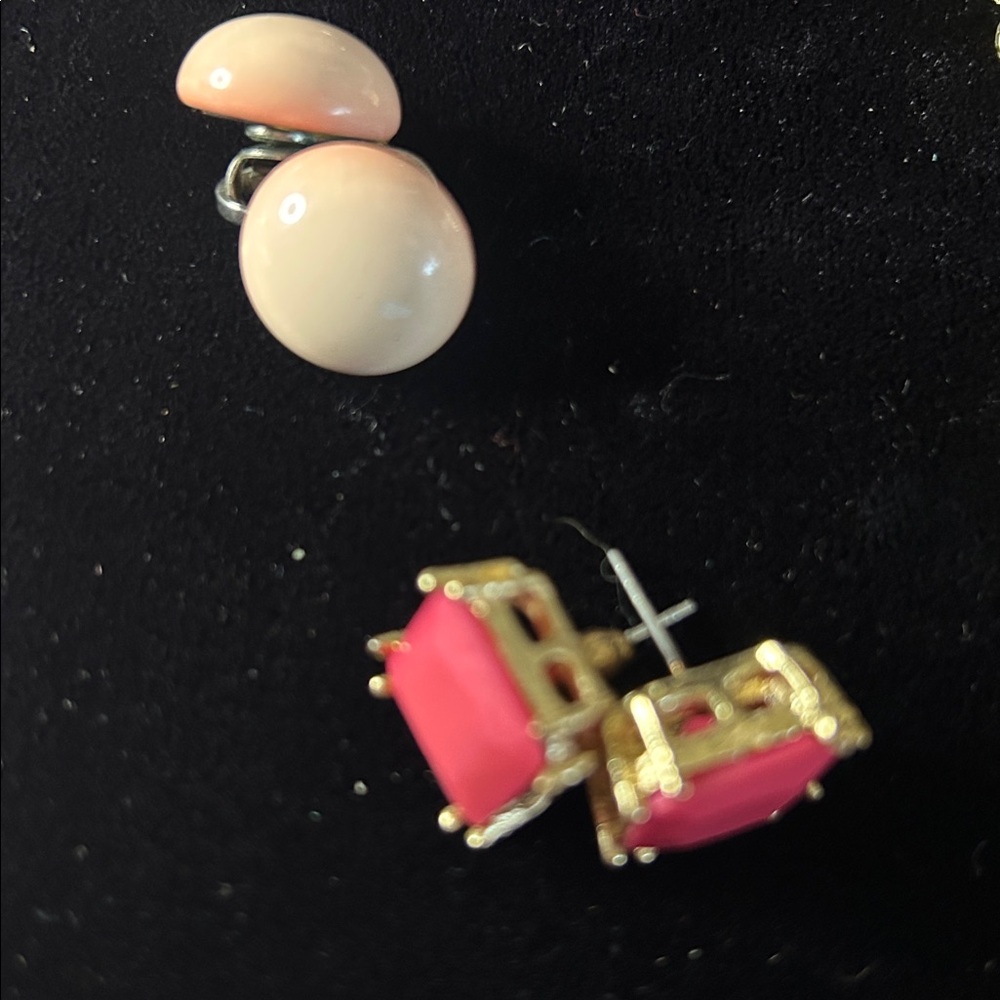 Assorted Vintage Earrings Set Total of 10 Clipon & Pierced #52300 - Picture 2 of 8